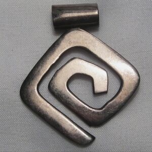 Retired SILPADA 925 Sterling Silver Geometric Maze Pendant P0916